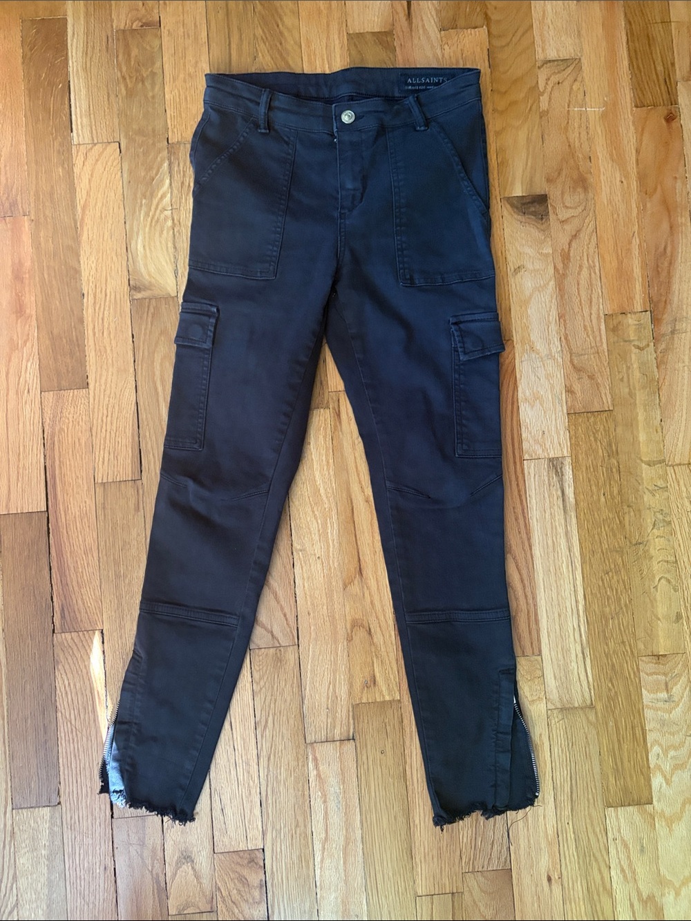 ALLSAINTS Black Cargo Skinny Jeans - Women's
